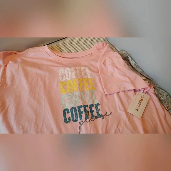 JoySpun Women's Size XL (16-18) Joggers Pajama Set "Coffee Please" Lounge Set - Picture 5 of 6